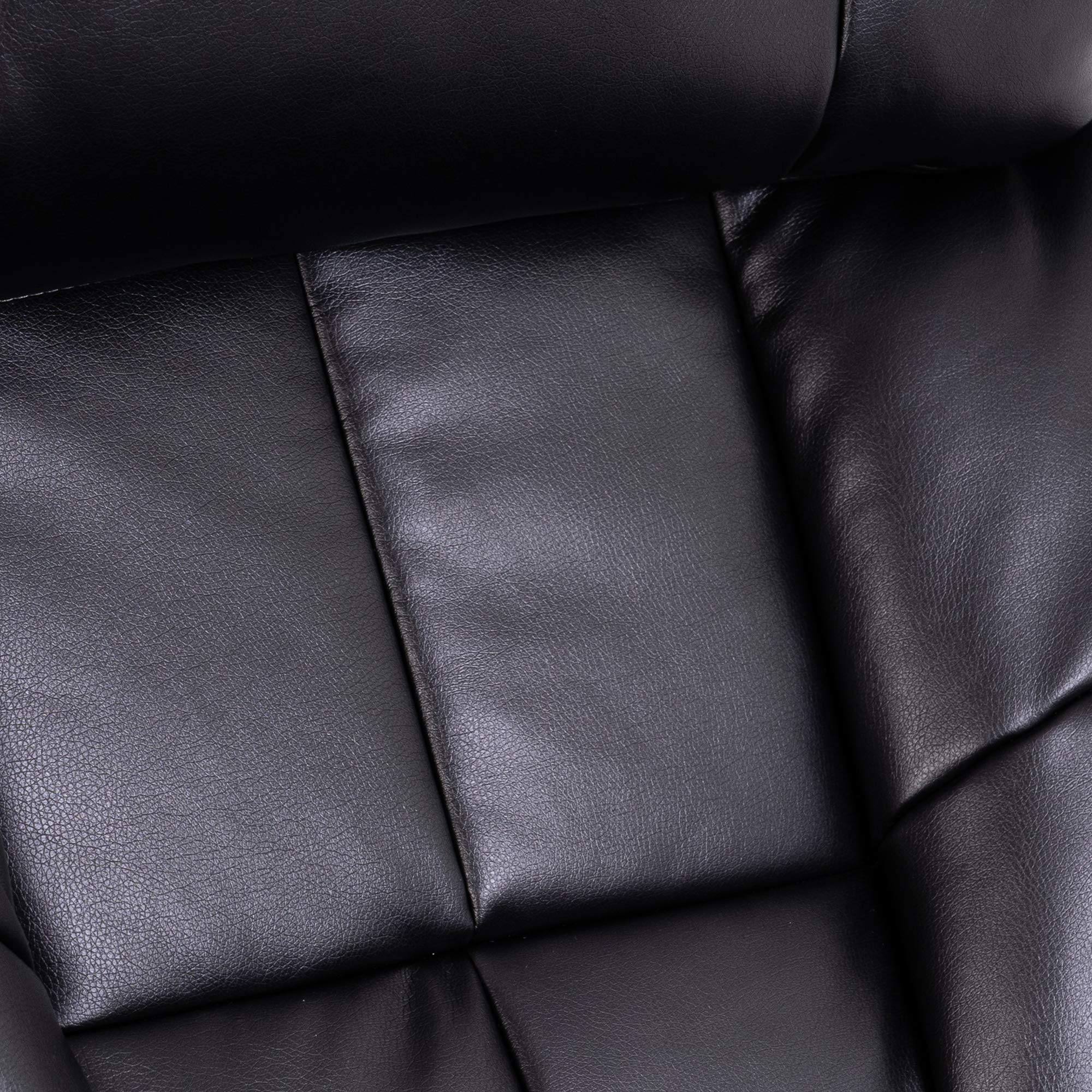 M MCombo 9068 Fauteuil de Massage, Fauteuil de télévision, avec Poche latérale, pivotant à 360°, avec Fonction de Couchage, pour Le Salon, Similicuir (Noir)