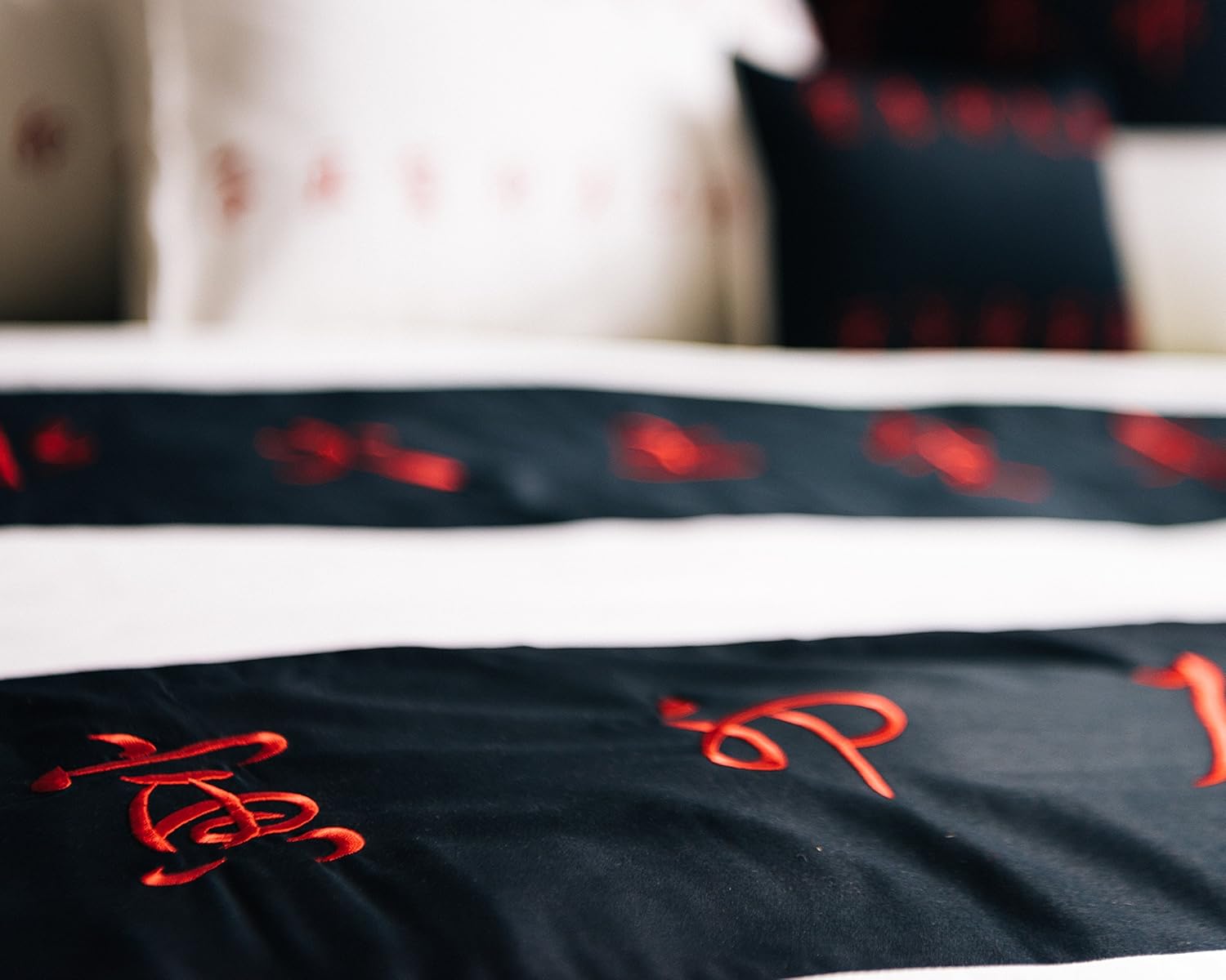 Throw Pillow Covers King size black white and red striped ...