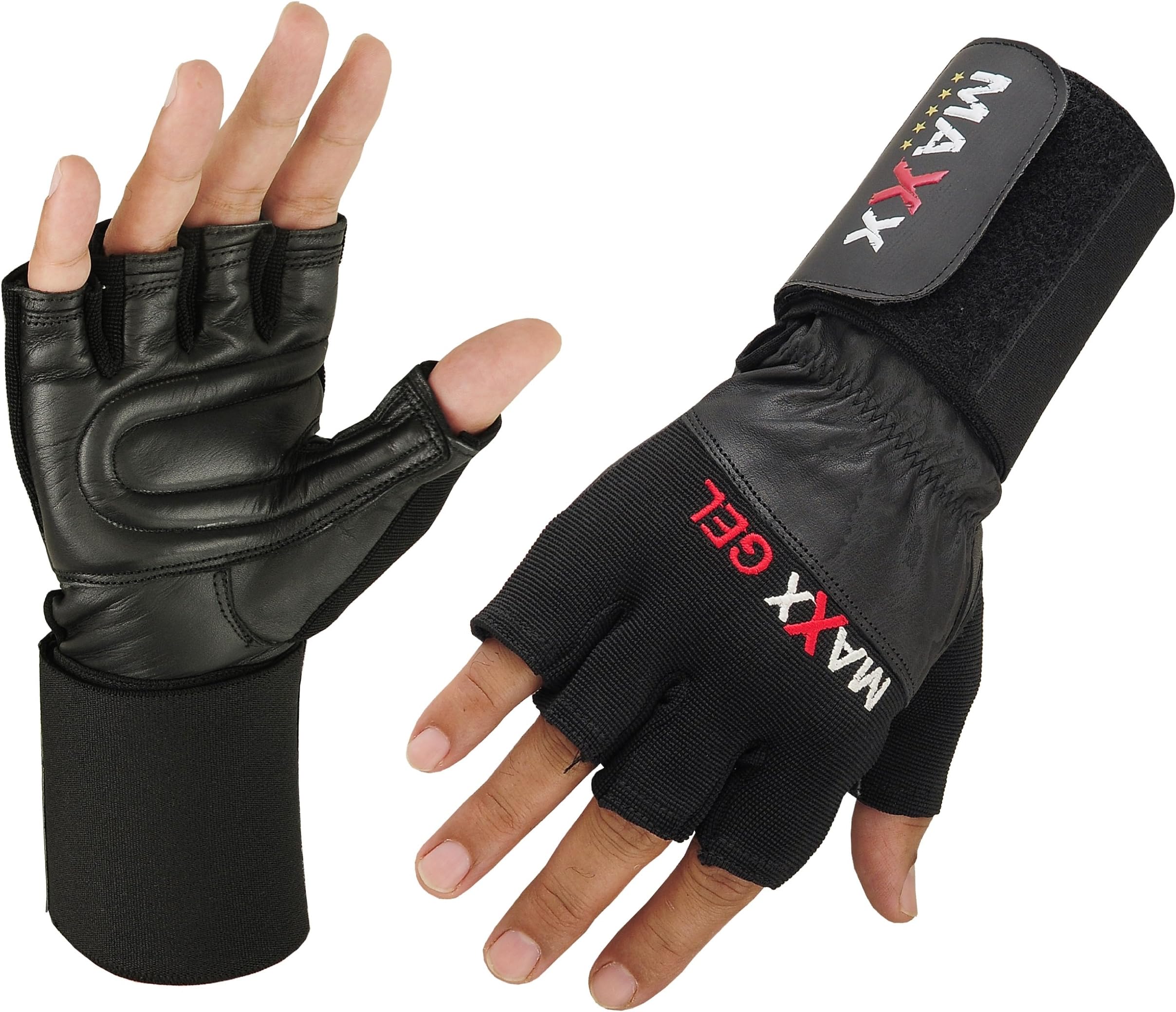 MAX Weightlifting gloves body building gym GEL Gloves MMA -Large