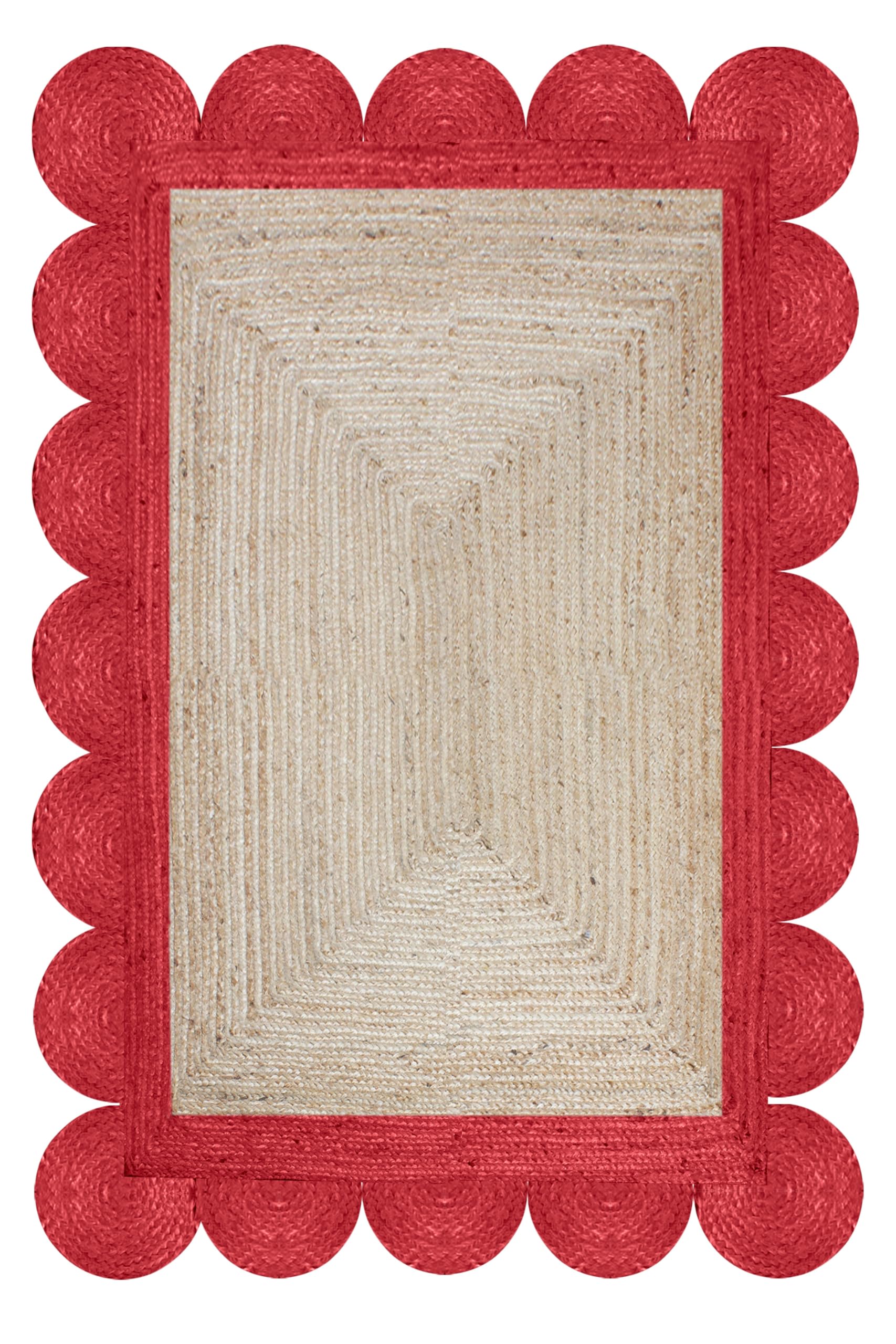 Tapis de couloir festonné en jute pour une entrée chaleureuse