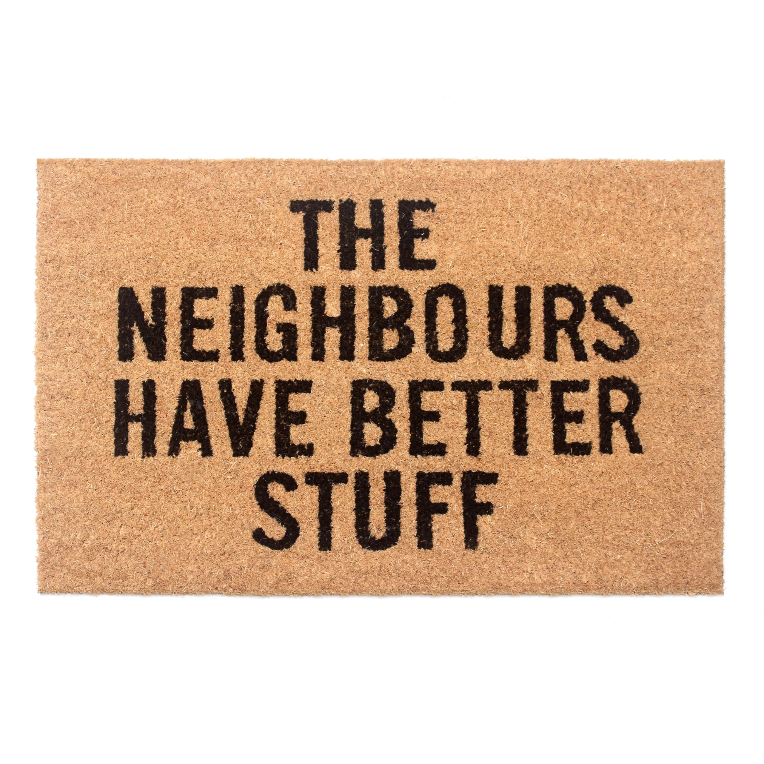 Bortaberg Welcome Doormat, Natural Coir Indoor Outdoor Mat with Non-Slip Rubber Back, Washable Entrance Mat for Home Kitchen Bathroom, Wine Work Design - 60x40cm (Doormat5966)