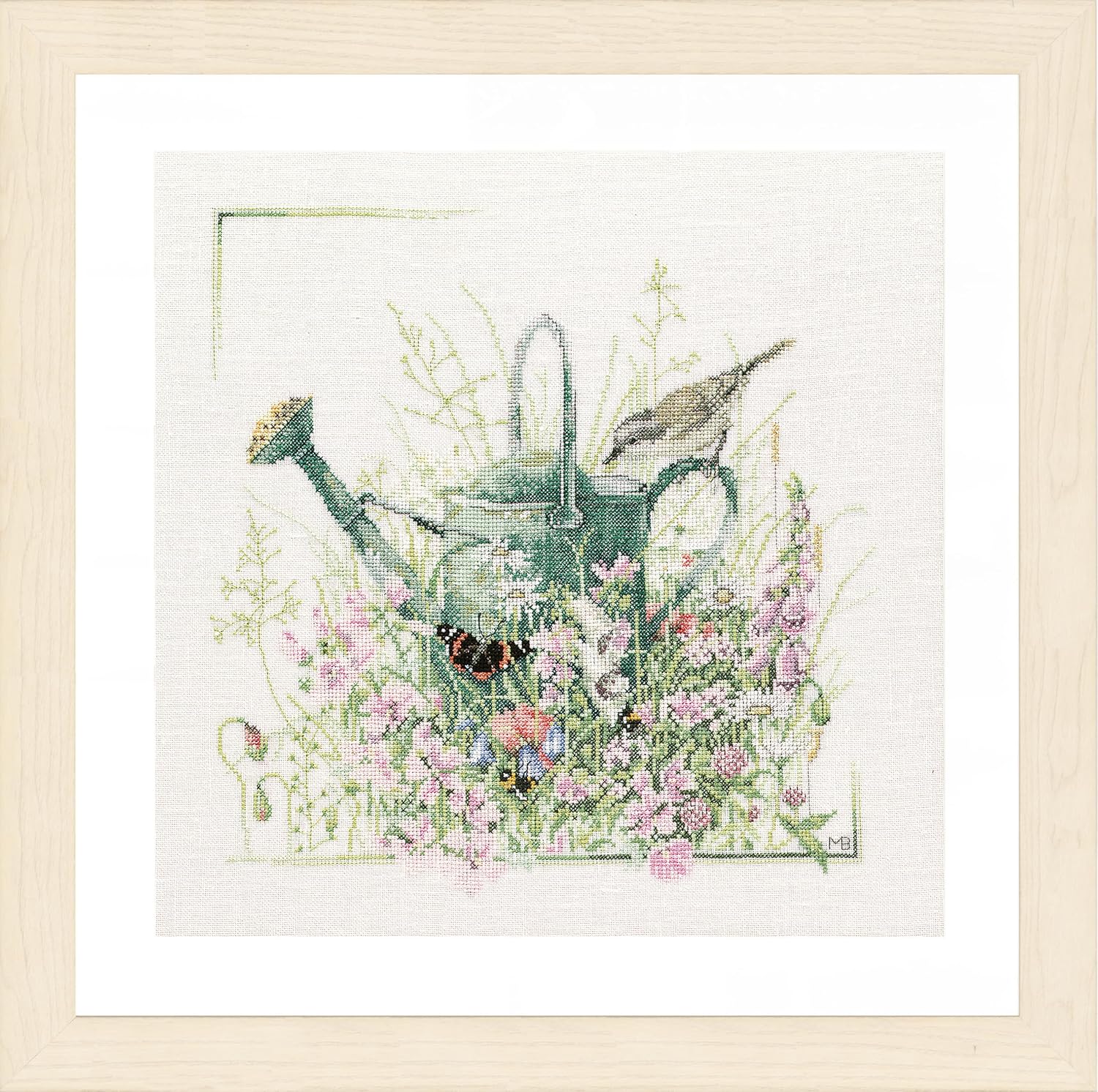 Lanarte Counted Cross Stitch Kit Watering Can, Multicolor