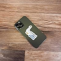 Vista 2 de Calcomanía certificada de ganso tonto para botella de agua, divertida calcomanía de meme, bonita calcomanía de sombrero de hélice para vasos