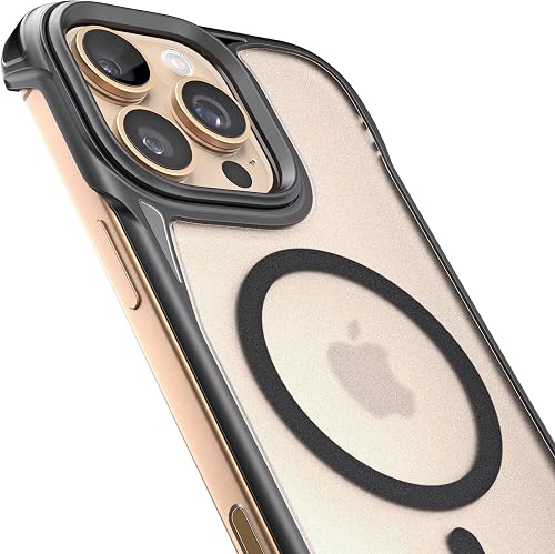 REBEL Clear Case for iPhone 16 Pro Max [Frosted Flex Series] Exposed Sides for Convenience, Strong MagSafe Compatible, Matte Texture, Protective, Shockproof, Improved Frameless - 5