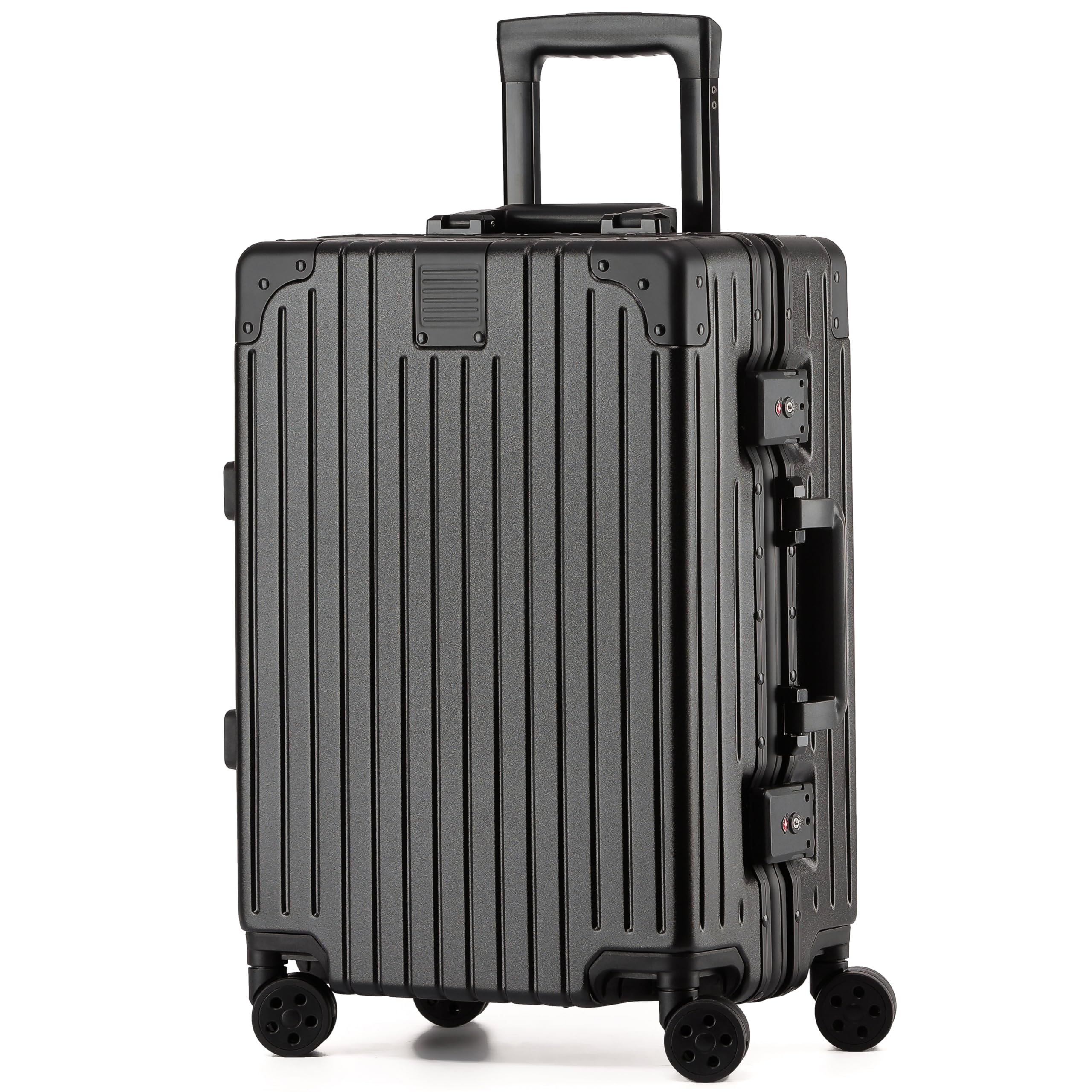 KOFA Set di valigie Zurich 2 pezzi, M-55cm & XL-75cm con telaio in alluminio e scocca rigida in policarbonato, valigie per imbarco + check-in, valigie da viaggio con ruote Spinner e doppia serratura