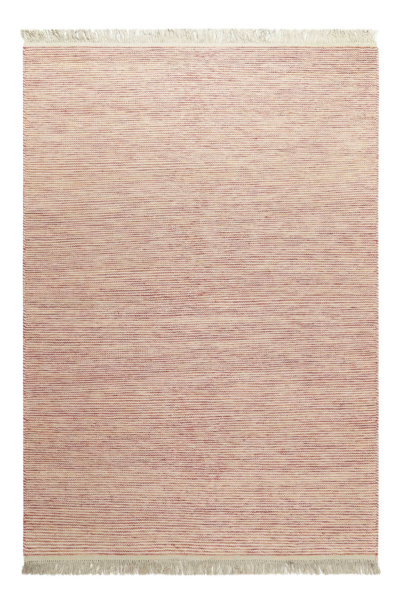 Kelim Tapis tissé à la main, en fibres naturelles, idéal pour le salon et la chambre à coucher, tapis tissé à la main et en laine, durable et de qualité supérieure, 80 x 300 cm, rouge beige - Amélie