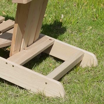 Kids Wooden Adirondack Chair, Children's Outdoor Patio Furniture, Garden, Lawn, Deck Chair, Unfinished