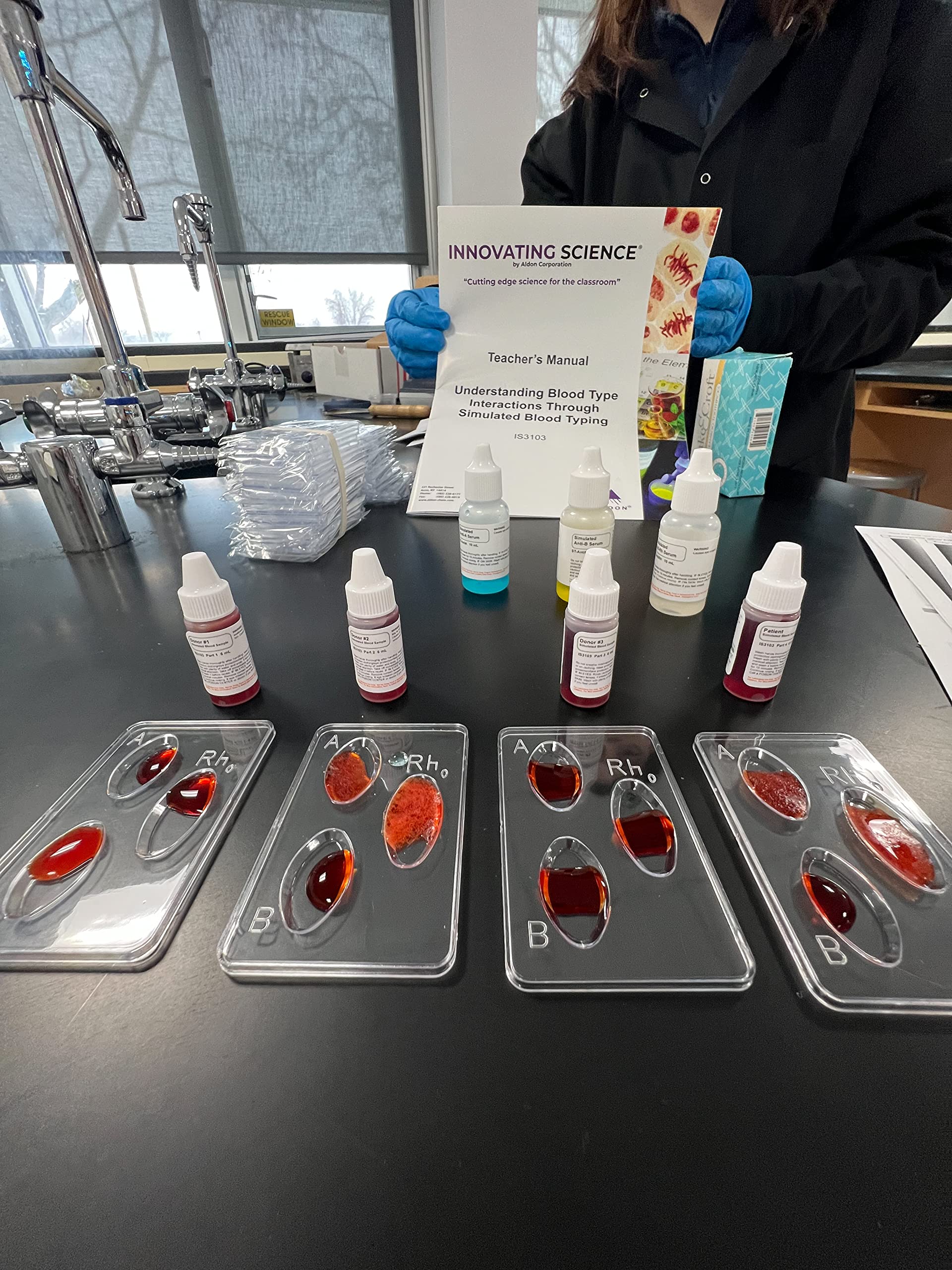 Simulated Blood Type Lab Innovating Science Blood Typing Kit ...