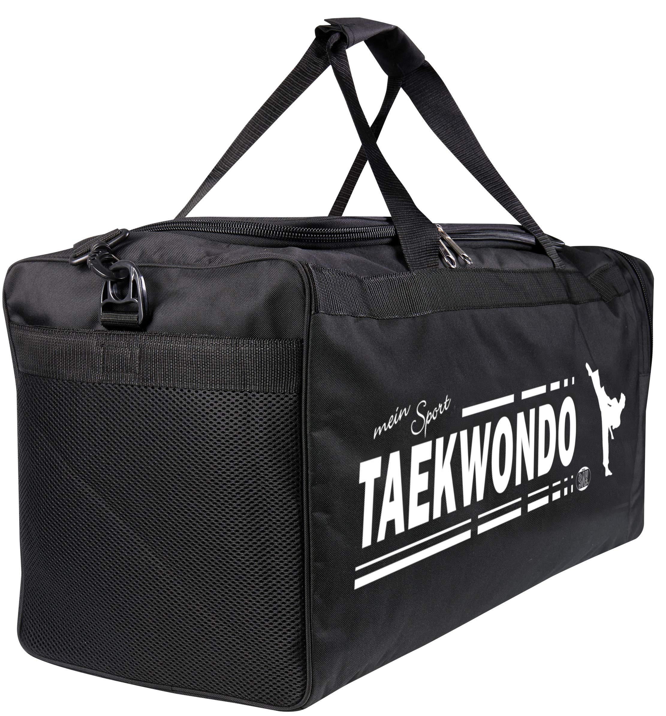 BAY XL Sporttasche Mein Sport Taekwondo, TKD, Tae Kwon Do, Taekwon Do, Tasche, Trainingstasche, Taschen Bag, schwarz, 70 x 32 x 30 cm Motiv