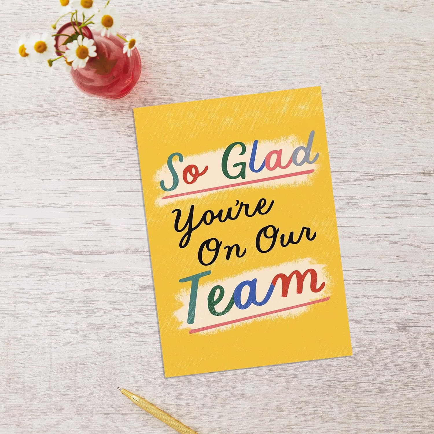 Hallmark Business Bulk 25 Pack Appreciation Cards for Employees (So Glad Yellow), 5 x 7 Cards, Message Inside, Envelopes Included