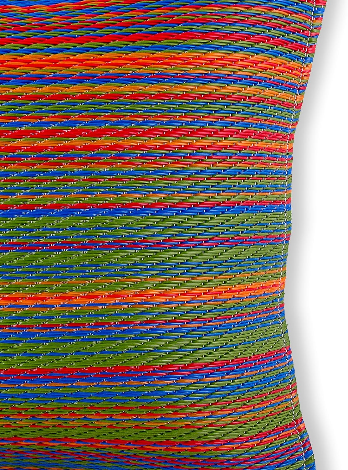 Fab Habitat Outdoor Premium Recycled Plastic Pillow - Waterproof, Fade Resistant - Striped - Patio, Porch, Deck, Balcony - Cancun - Multicolor - 16.5" x 16.5"