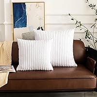 Vista 767 de UGASA - Juego de 2 fundas de almohada de terciopelo a rayas, funda decorativa para cojín con cremallera oculta para el hogar, sofá, dormitorio