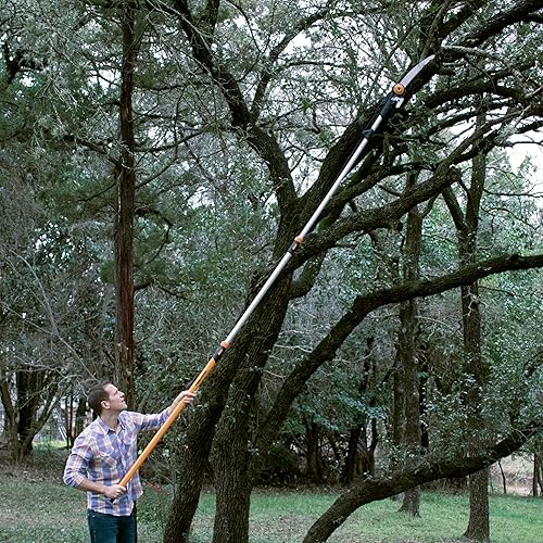 Miniatura 10 de Fiskars sierra y tijeras de podar con mango extensible, mecanismo chain-drive (de 7 a 16pies)