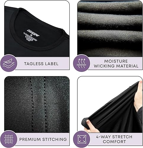 Miniatura 3 de Rocky Thermal Underwear for Women (Long Johns Thermals Set) Shirt & Pants, Base Layer with LeggingsBottoms SkiExtreme Cold