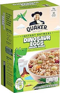 Quaker, Instant Oatmeal, Dinosaur Eggs Brown Sugar,1.76 (Pack of 8), 14.1 Oz