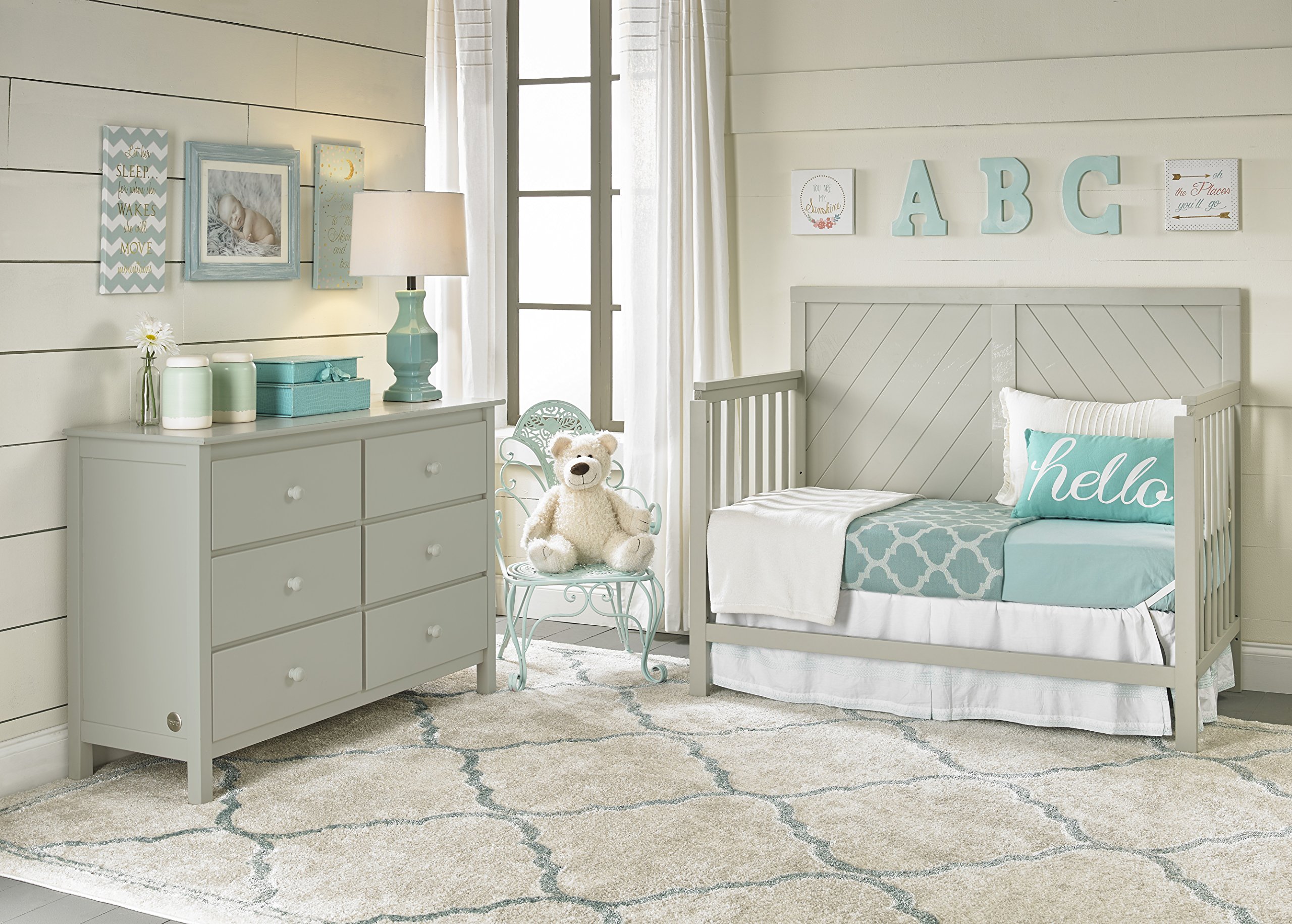 fisher price misty grey dresser Amazon.com: Fisher-Price Buckland 4-in-1 Convertible Crib, Misty Grey : Baby