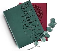 Vista 6 de Personal Leather Journal Notebooks 12 Design, 9 Color - Black Journal for Women, Men - Custom Notebook to Write in - Diary for Girls, Women