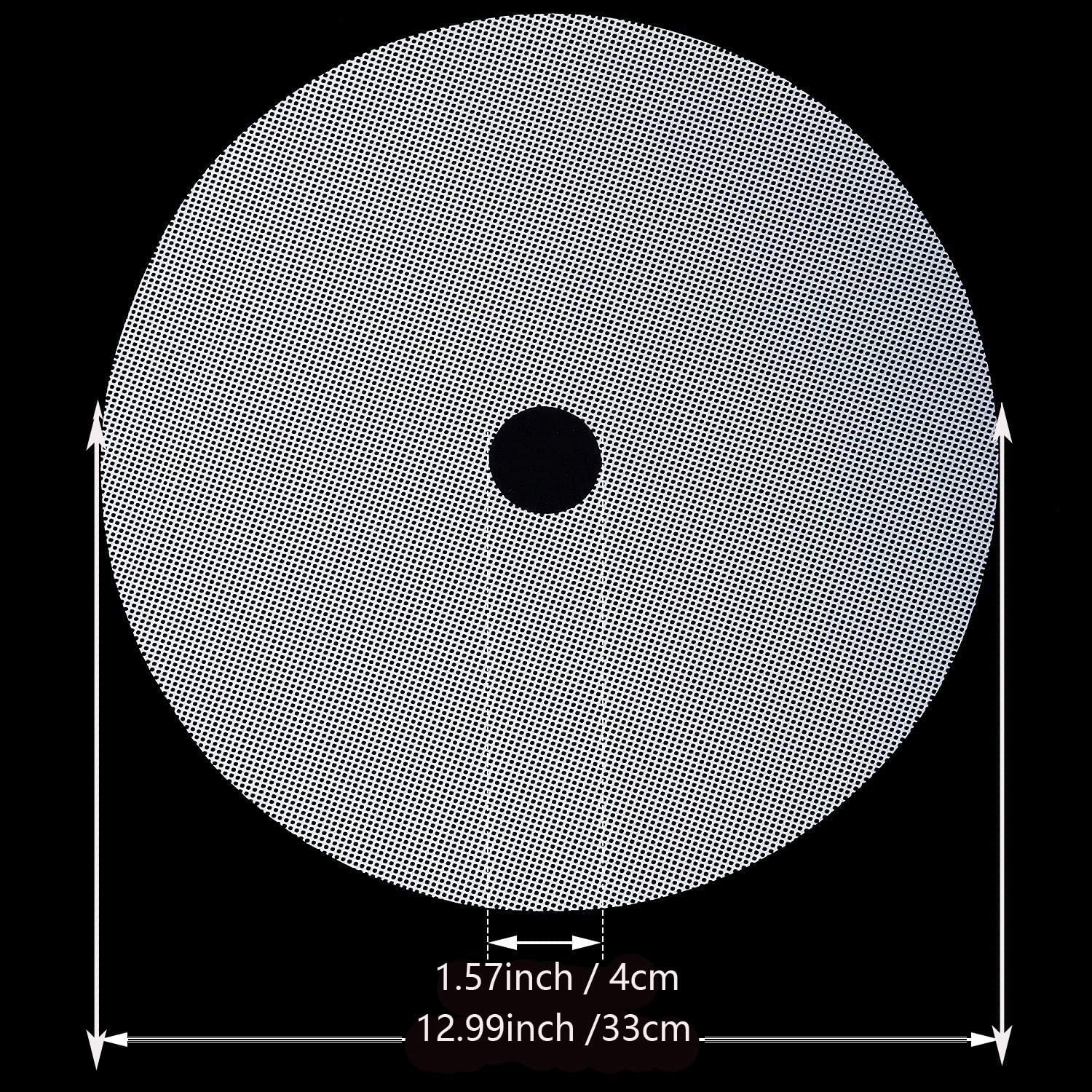 10 Pieces Round Silicone Dehydrator Sheets, Non-stick Fruit Dehydrator Mats for Fruit Dryer Mesh, 13" Diameter