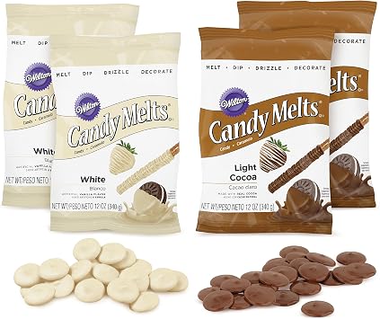 Wilton Light Cocoa and White Candy Melts Candy Set, 4-Piece