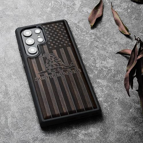 Miniatura 3 de Carveit Funda de madera para Galaxy S22 Ultra 2022 madera natural y TPU suave a prueba de golpes, funda protectora de madera compatible con Samsung