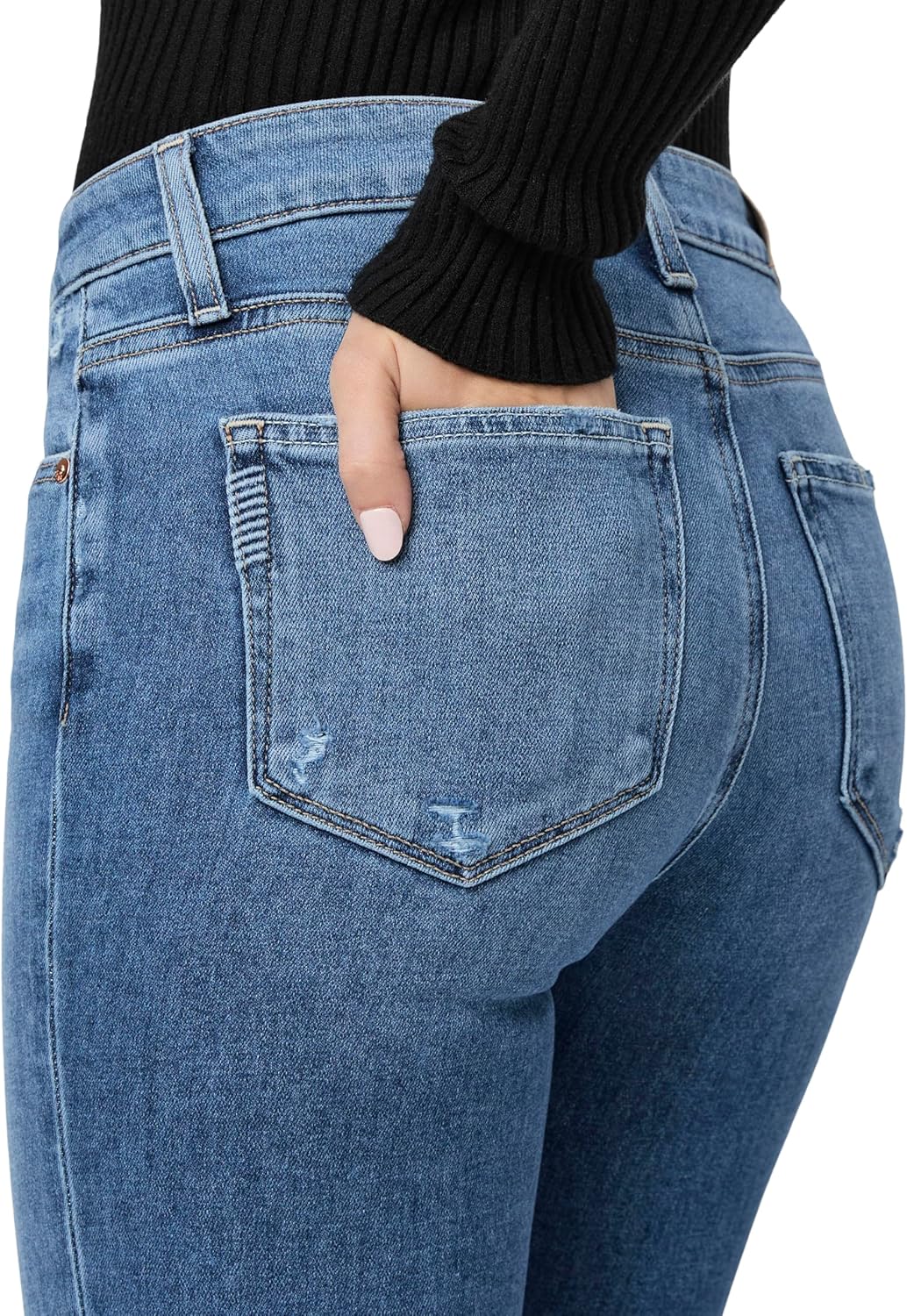 Paige Women's High Rise Manhattan Boot Cut 32 Inch Inseam Jeans