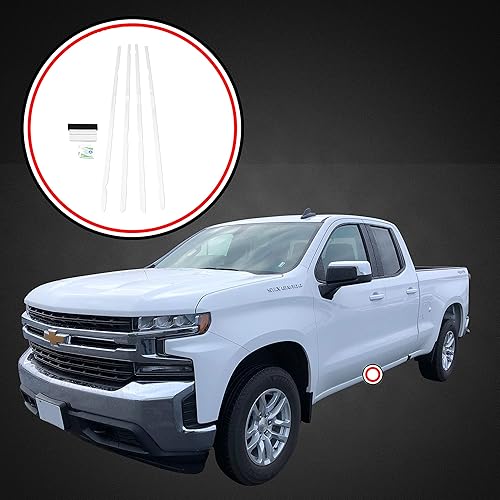 Miniatura 2 de Red Hound Auto Protectores de borde de puerta compatibles con Chevrolet Silverado GMC Sierra 1500 Double Cab 2019-2023 4 puertas y 20-23 2500HD y