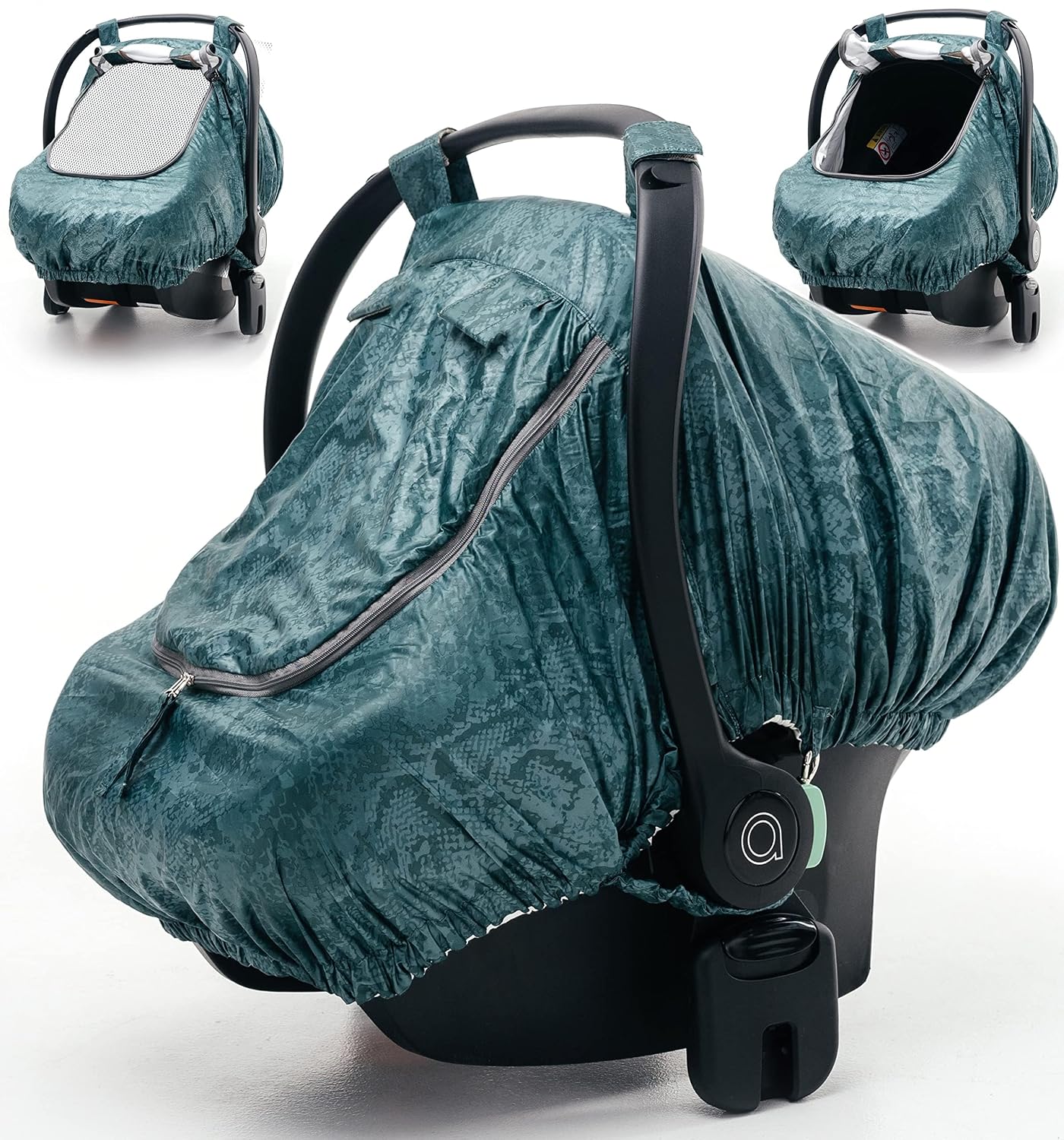 Universal Fit Car Seat Covers for Babies by SA ACCESSORIES – Waterproof Infant and Baby Car Seat Cover with Storage Bag - Carseat Canopy for Boys and Girls – Green Snake