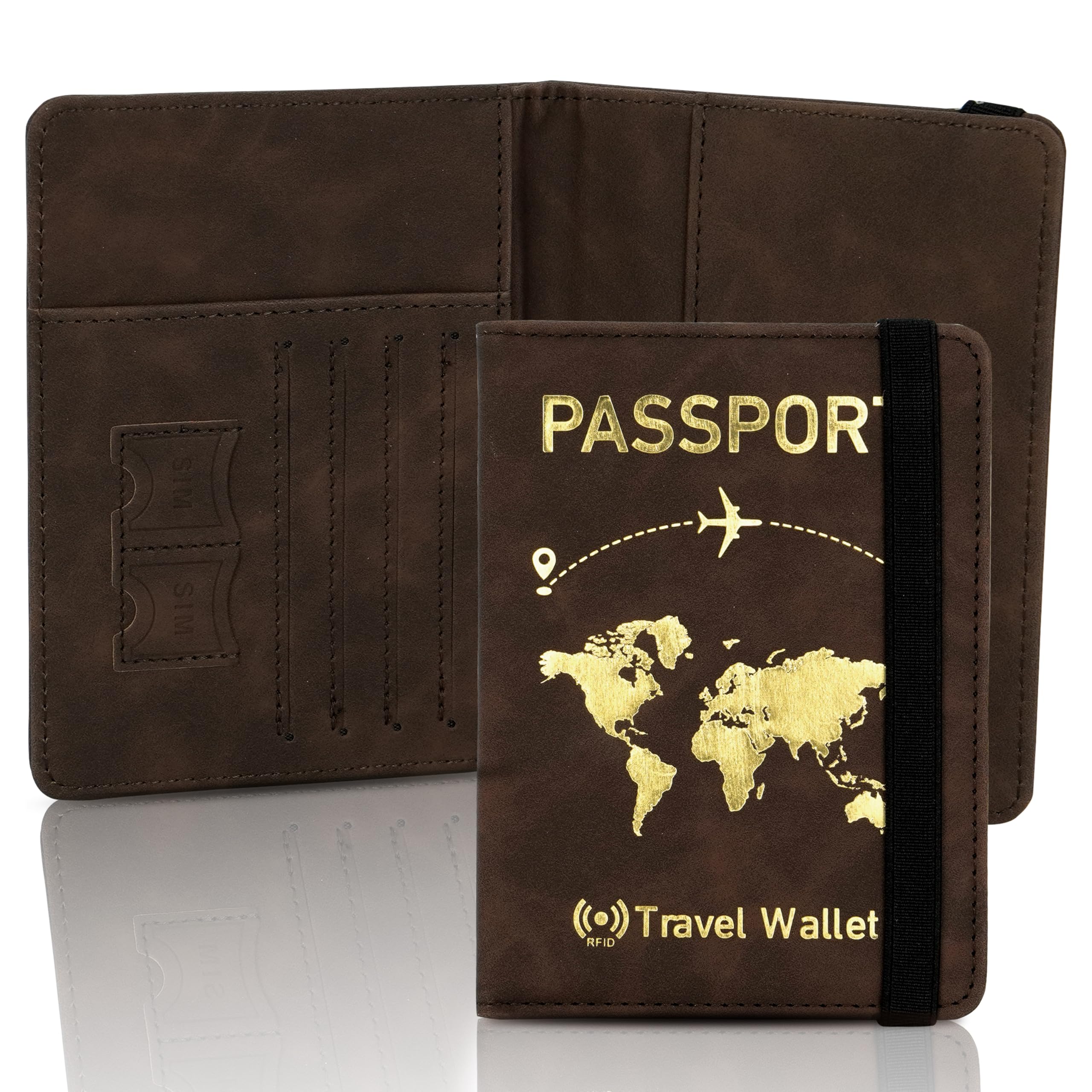 Storite RFID Blocking PU Leather Travel Passport Holder Cover Travel Wallet Organizers Passport Case Travel Document Organizer for Men & Women(Brown-14.8 X 11 CM) (B0DGPYDNFG) Amazon Price History, Amazon Price Tracker