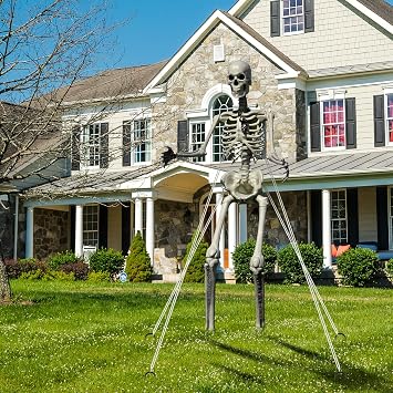 MorningRo 4 Pcs 12ft Skeleton Accessories 12 Inch Skeleton Ground Anchors
