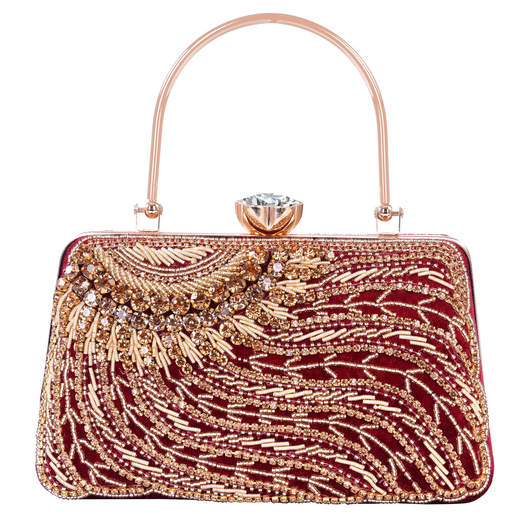 Handicraft Hand Embroidered Box Clutch sling Bag Purse for Bridal, Casual, Wedding Bag for Women & Girls-image-23