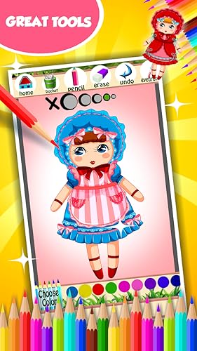 Livro de colorir de boneca