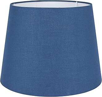MiniSun | Modern Tapered Light Shade in a Navy Blue Fabric Finish | Floor Lamps & Torchieres, Home Décor & Improvement Essential | 350mm Shade Width