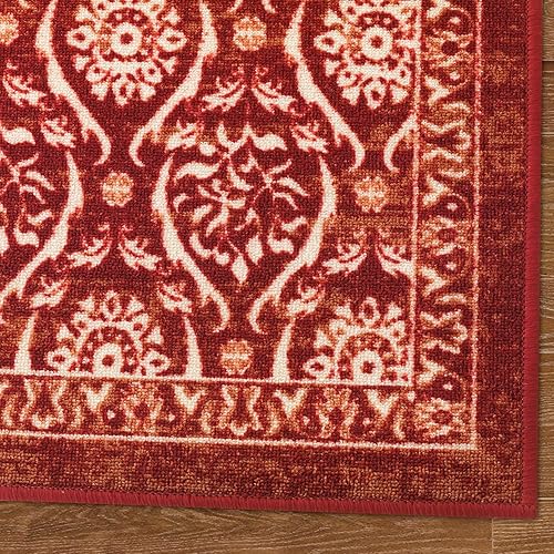 Miniatura 143 de Antep Rugs - Alfombras antideslizantes (antideslizante) 5 x 7 con parte trasera de goma floral geométrica de bajo perfil para interiores