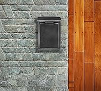 Vista 10 de Buzones arquitectónicos 2681B Buzón de pared Marina color negro, pequeño