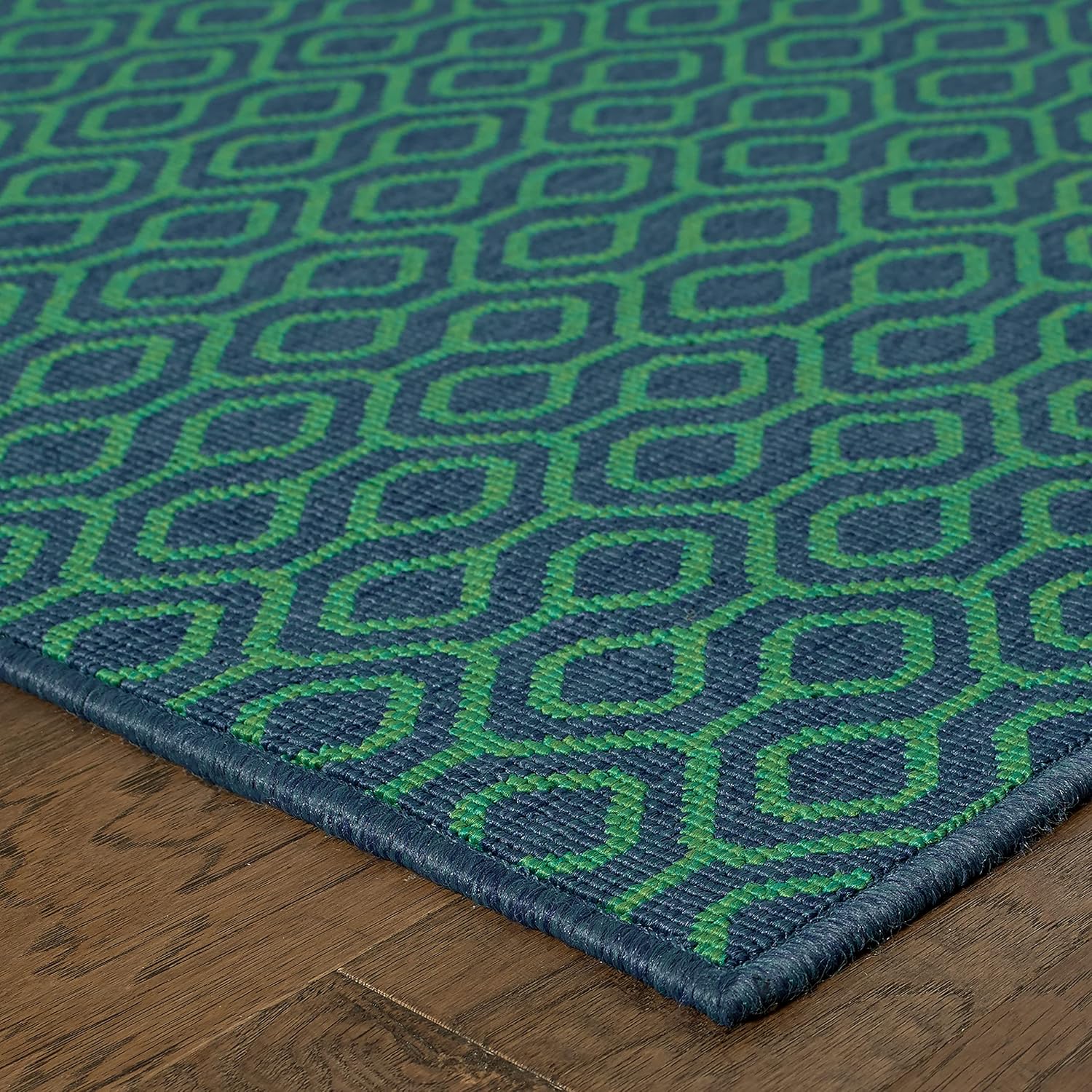 Oriental Weavers Meridian Area Rug, 2" x 3", Navy/Green