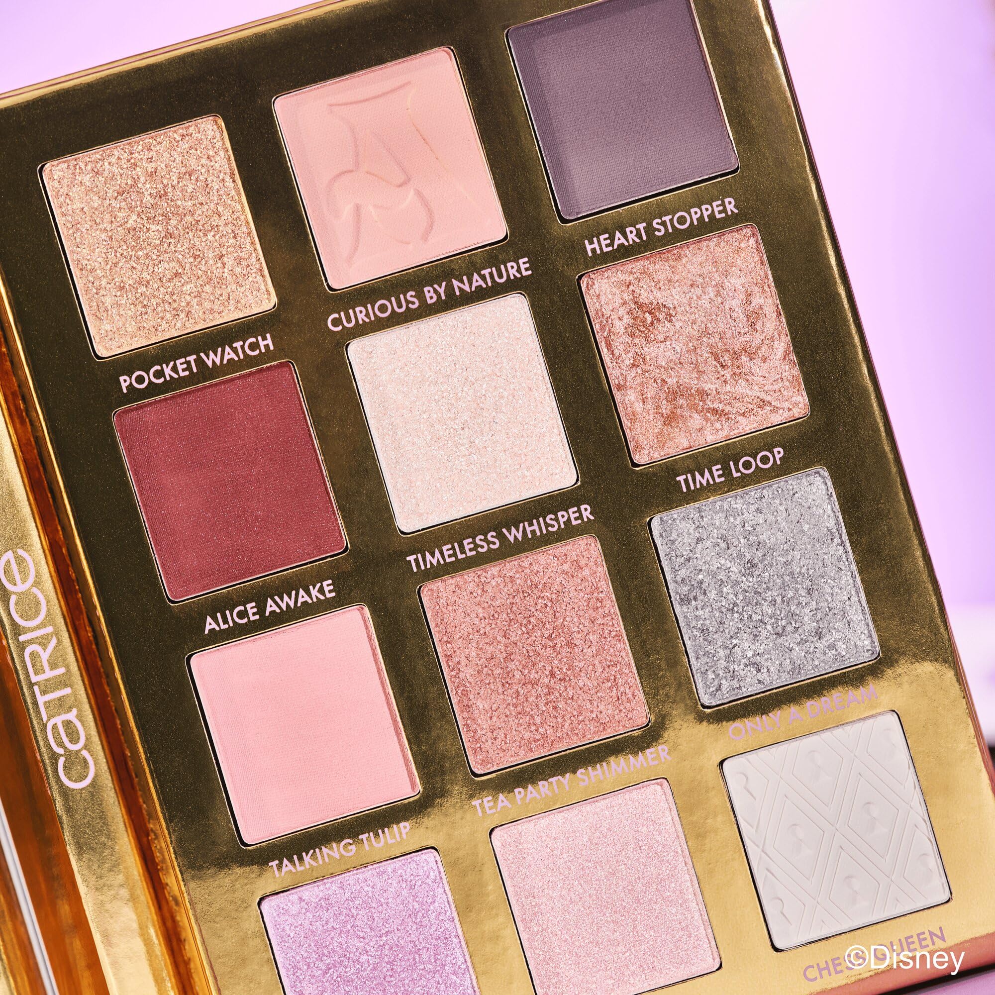 Catrice Paleta cieni do powiek Disney Alice in Wonderland Eyeshadow Palette, mocno napigmentowana/y, mieniący się, intensywny kolor, lśniący (14g)