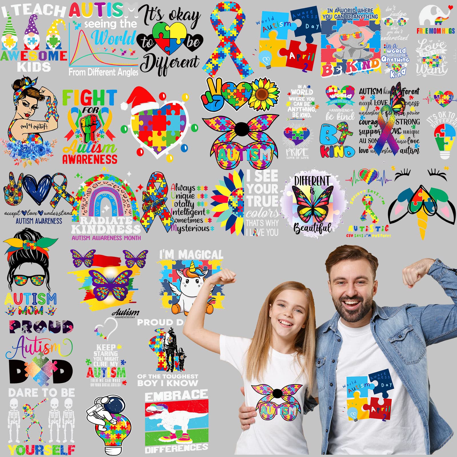 Autist Patch Amazon.com: Yexiya 30 Sheets Autism Awareness Iron on Patches Heat ...