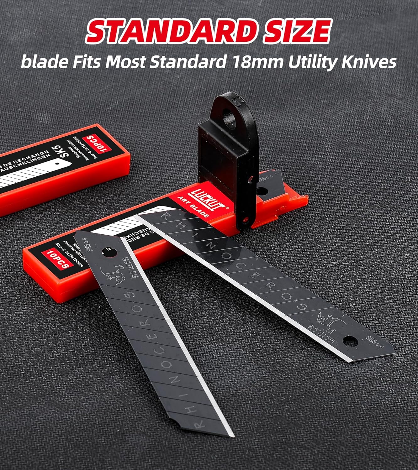 18mm Snap Off Blades SK5 Utility Knife Retractable, Box Cutter Blades, 100pc