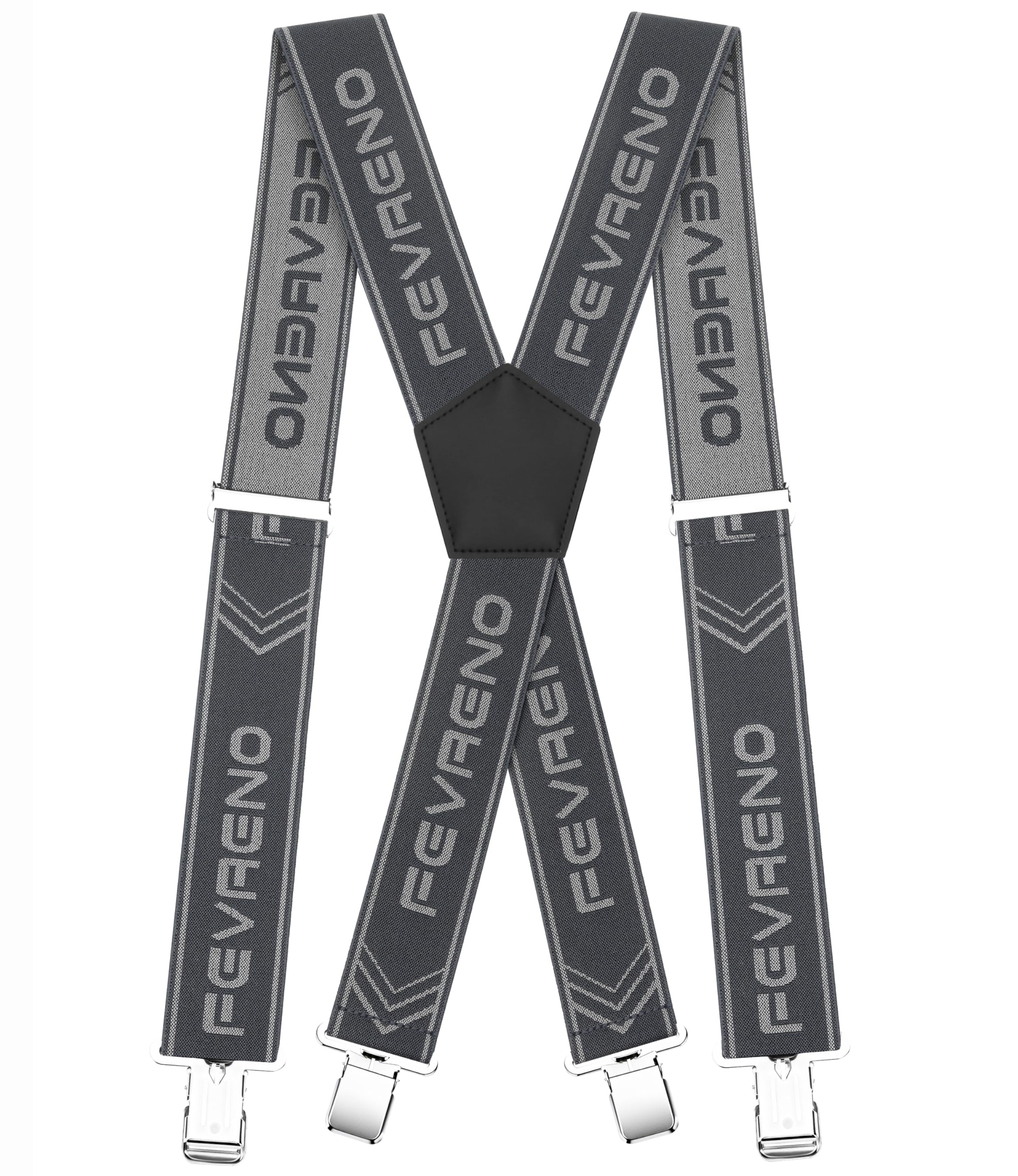 Fevaeno Hosenträger für Herren mit 4 Starken Metal Clips 5cm Breit X Form Einstellbar und Elastische Einheitsgröße Hosenträger für Männer und Damen