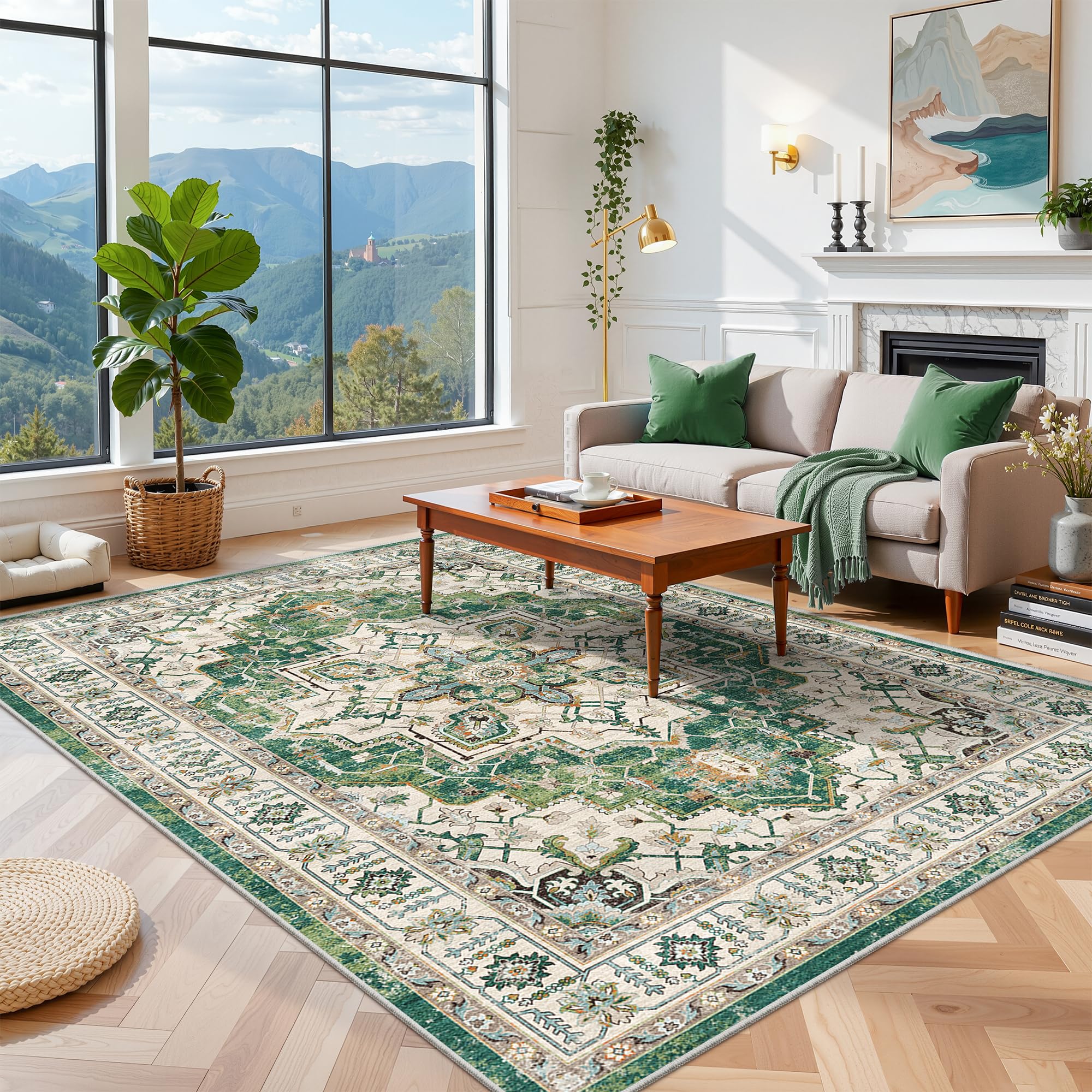20x8.5cm 新品 レプリカ USマーシャル オリーブドラブxカーキ パッチ Amazon.com: zesthome WashableRug 5x7 Area Rugs,Stain Resistant