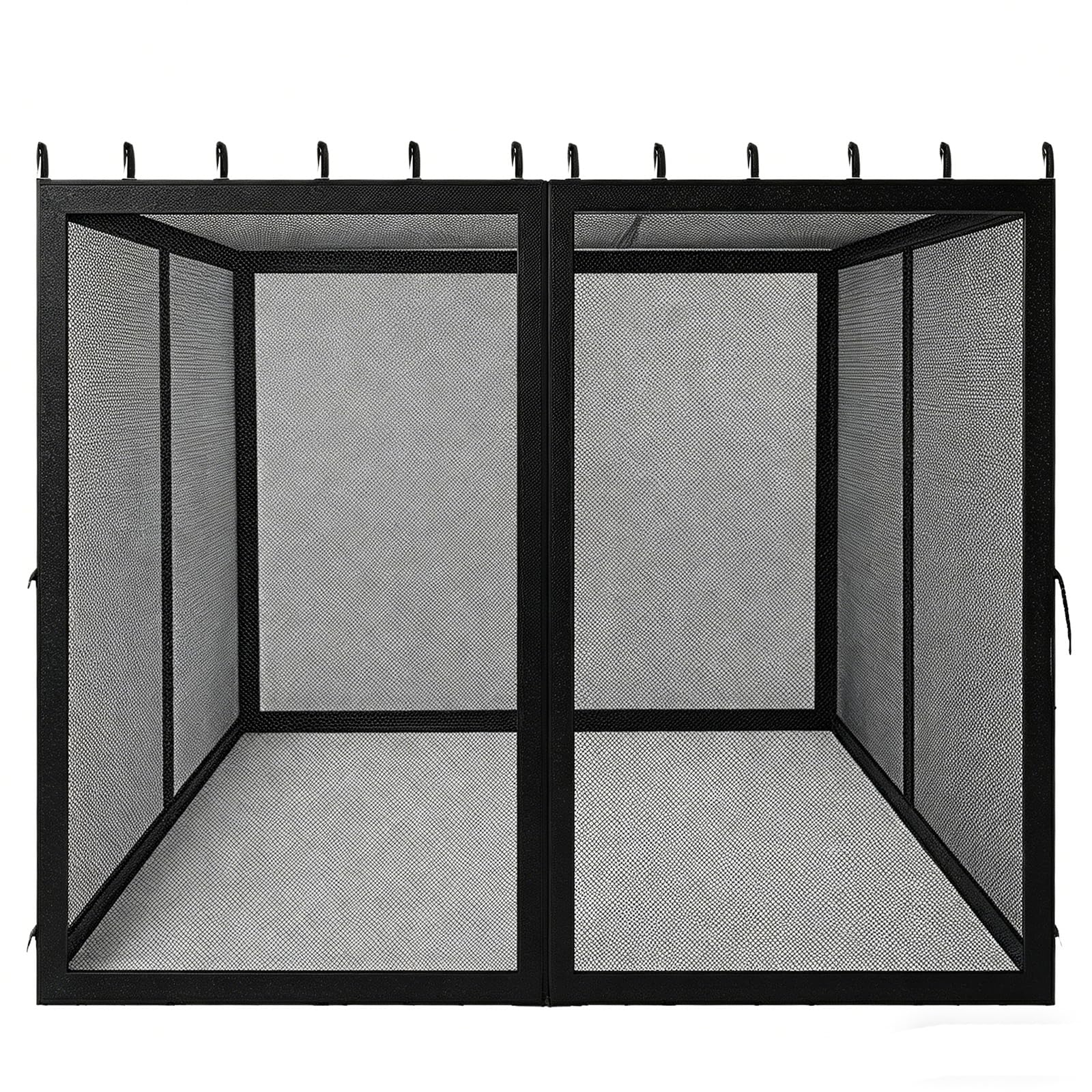 DECAKE Gazebo Mosquito Netting - Universal Replacement Screen Mesh Curtains for Outdoor Patio Canopy Tent 4 Double-Sided Zipper Doors, Polyester Privacy Bug Net,Black,10x10FT/3x3M
