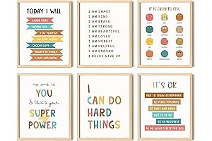 97 DECOR Kids Affirmation Wall Decor - Positive Affirmations for Kids, Classroom & Playroom