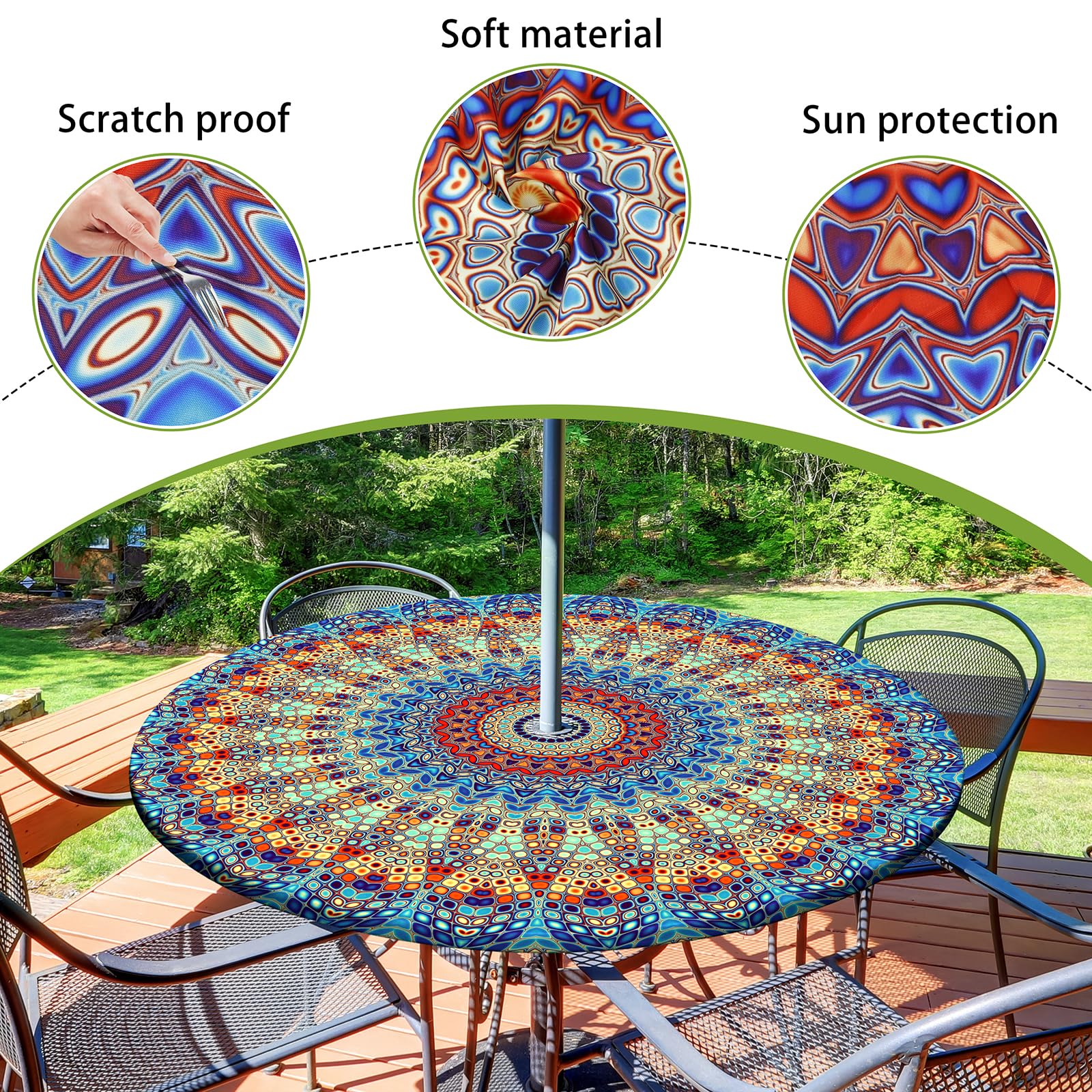 fitted patio table cover with umbrella hole Butaluk Round Outdoor Tablecloth Waterproof Covers Round Tablecloth with Elastic Zippered Round Outdoor Table Cloth for Picnic, Camping, Garden : Patio, Lawn & Garden colorfast. Color:Marble Yellow PAB Rad2Go Sunbird E-Scooter Electric