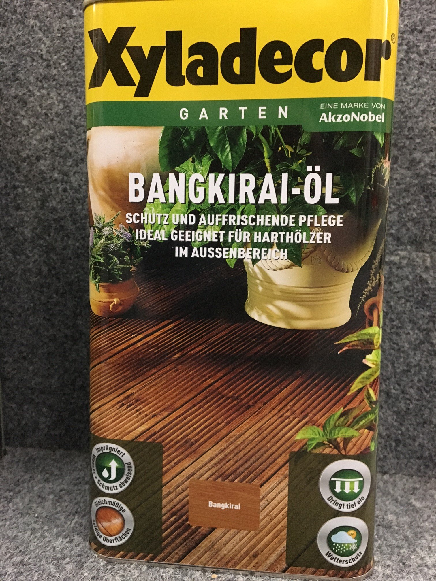 Aceite de bangkirai Xyladecor, 10 L, protección para la madera, aceite para terrazas