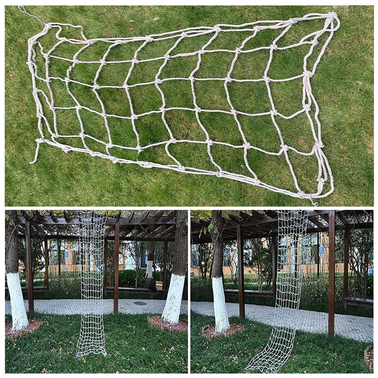 Filet d'escalade pour enfants de 3,5 x 3,5 m avec échelle de corde pour cabane