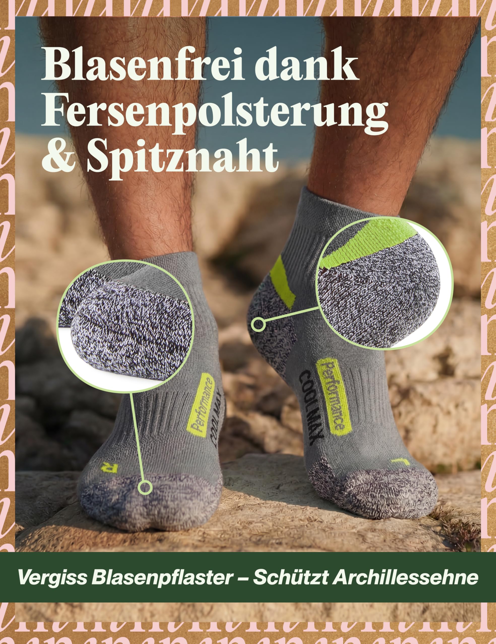 Piarini - 2 pares de calcetines de última tecnología - Para actividades al aire libre - Coolmax - Varios colores