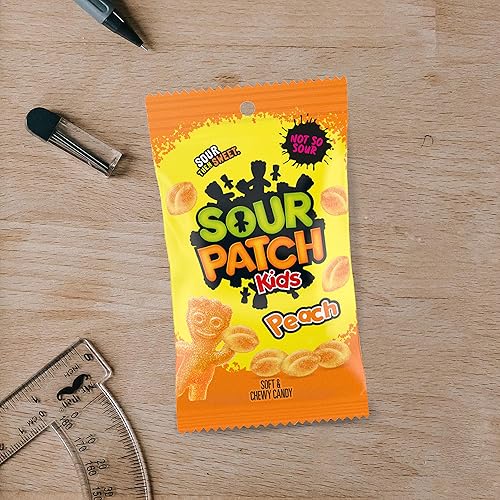 Miniatura 11 de SOUR PATCH KIDS Peach Soft & Chewy Candy, caramelos a granel, bolsas de 12-8.07 onzas