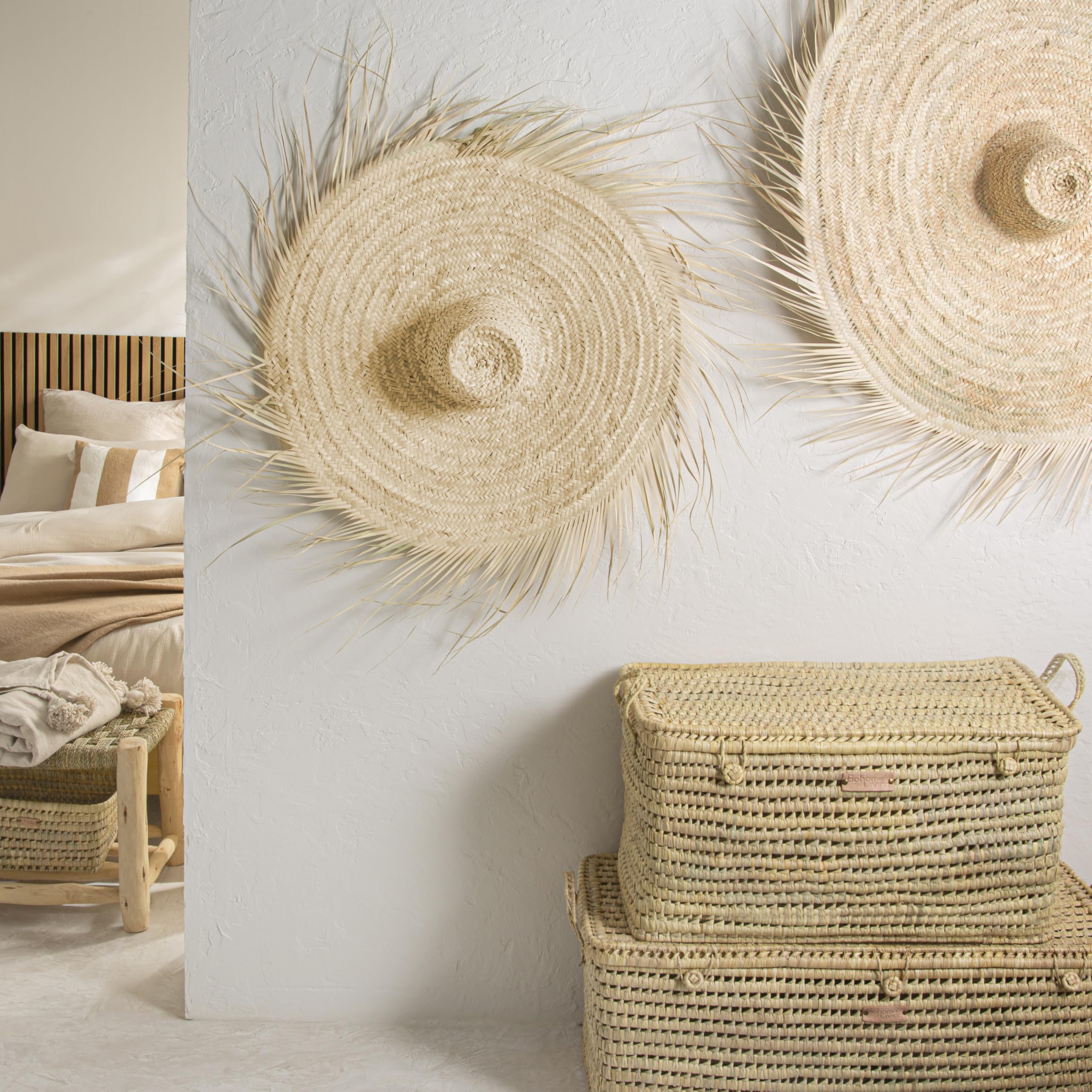Bohome Living - Chapeau Décoratif Mural, Décoration Murale pour Entrée, Fait Main (Taille S 50cm)