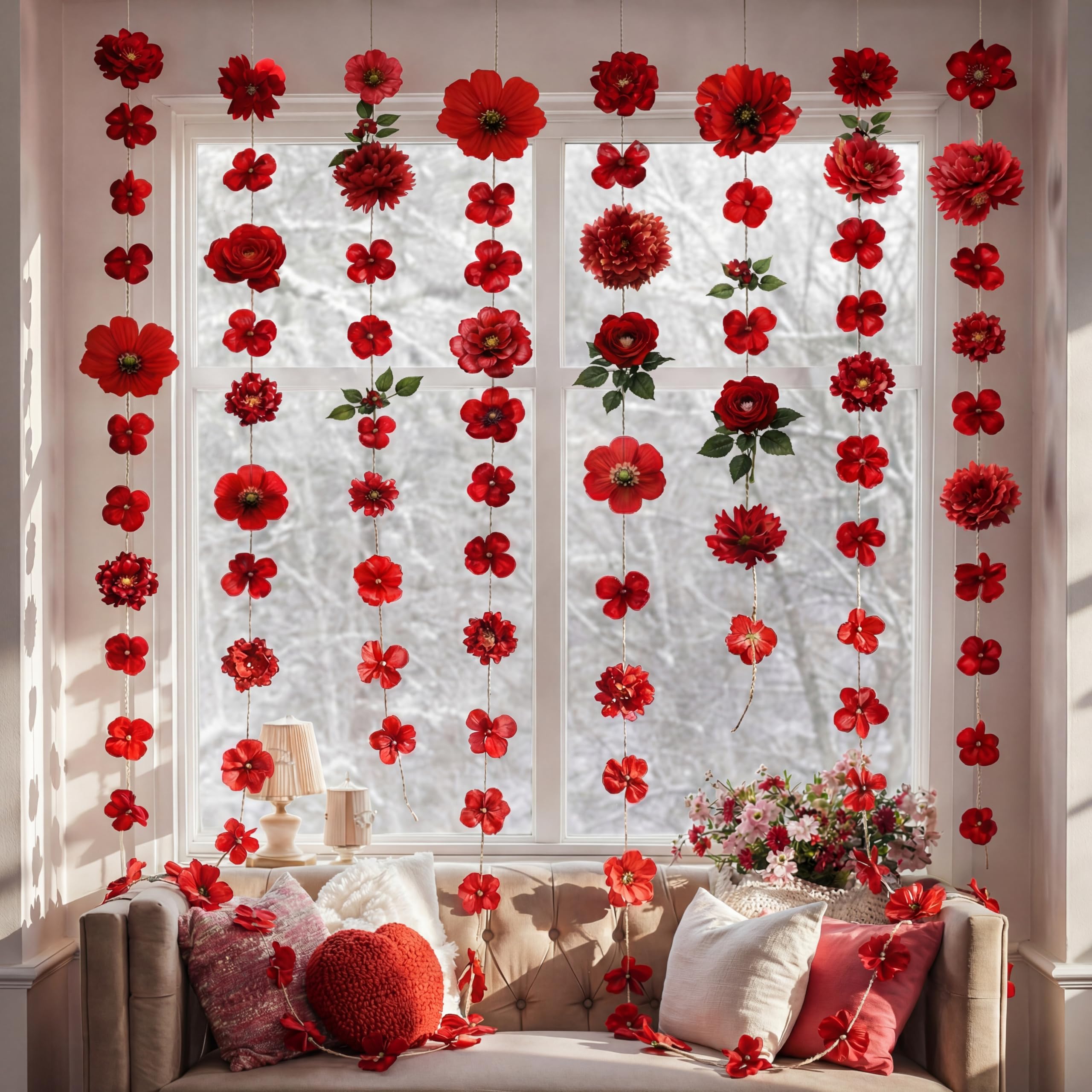 Amazon.com: Suncalla 6 Pack Valentine's Day Garlands 50ft