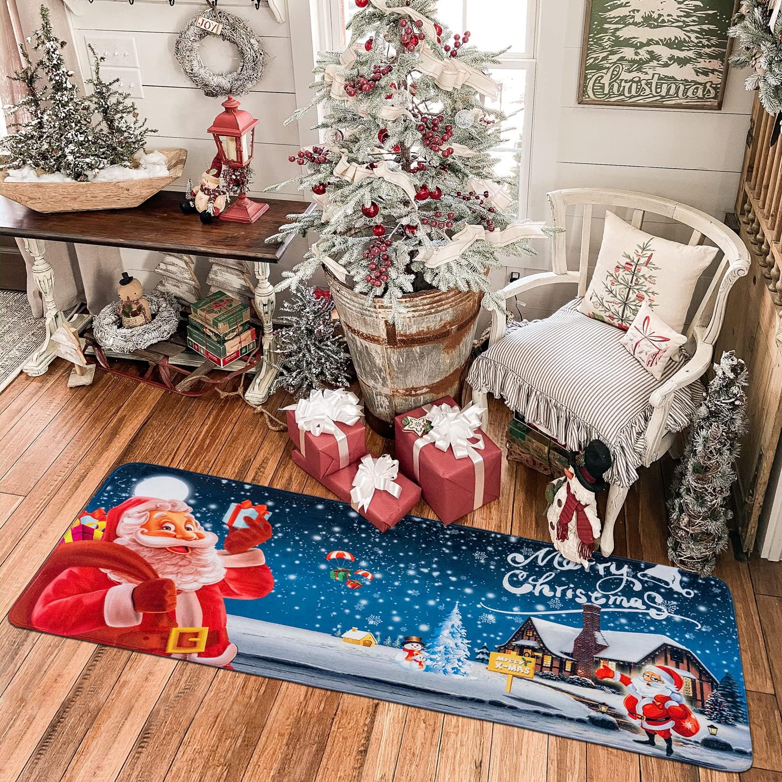 Weicher, rutschfester Weihnachtsteppich für zu Hause main image 0
